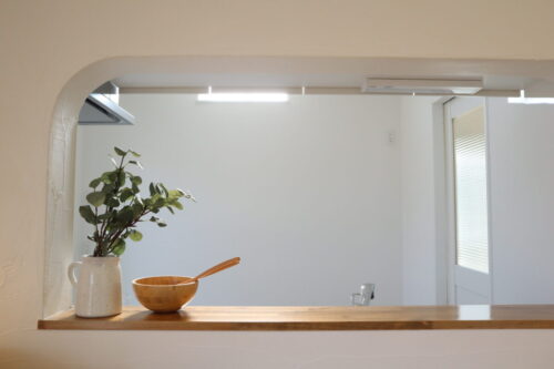 やさしい色合いのカプチーノの家