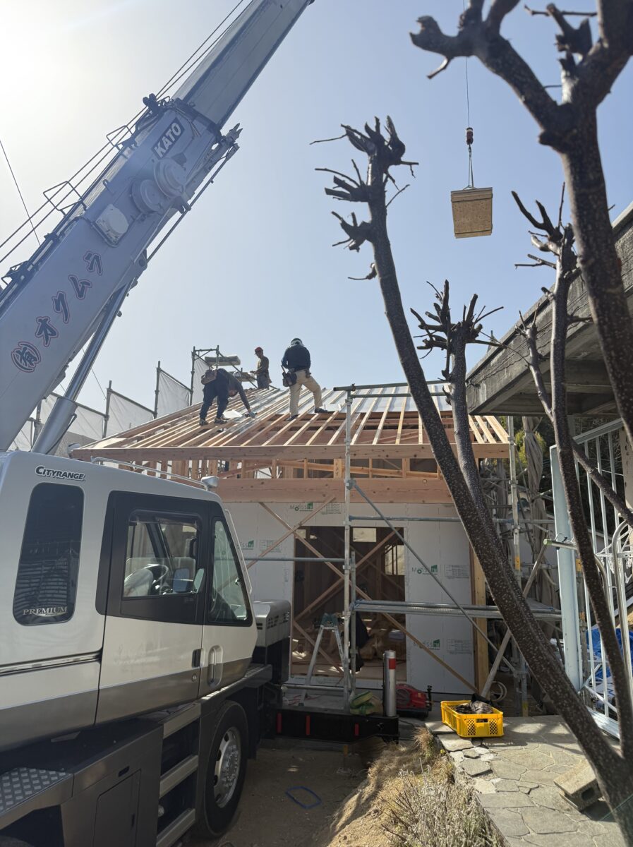 自宅の棟上げ全部見せます【石丸自邸建築中】